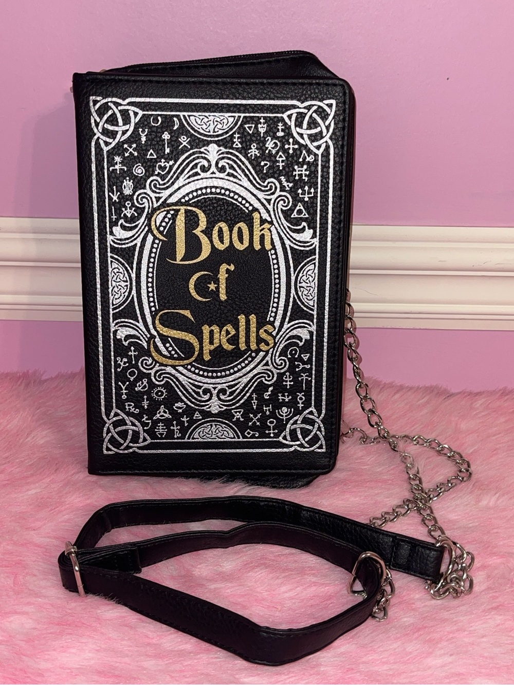 Book of spells spirit Halloween crossbody purse bag goth gothic witch witchy